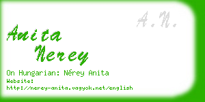 anita nerey business card